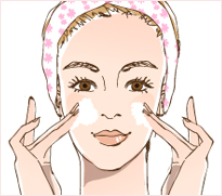 pushes from the tube and smooth onto face and neck. Use every morning and during the day time